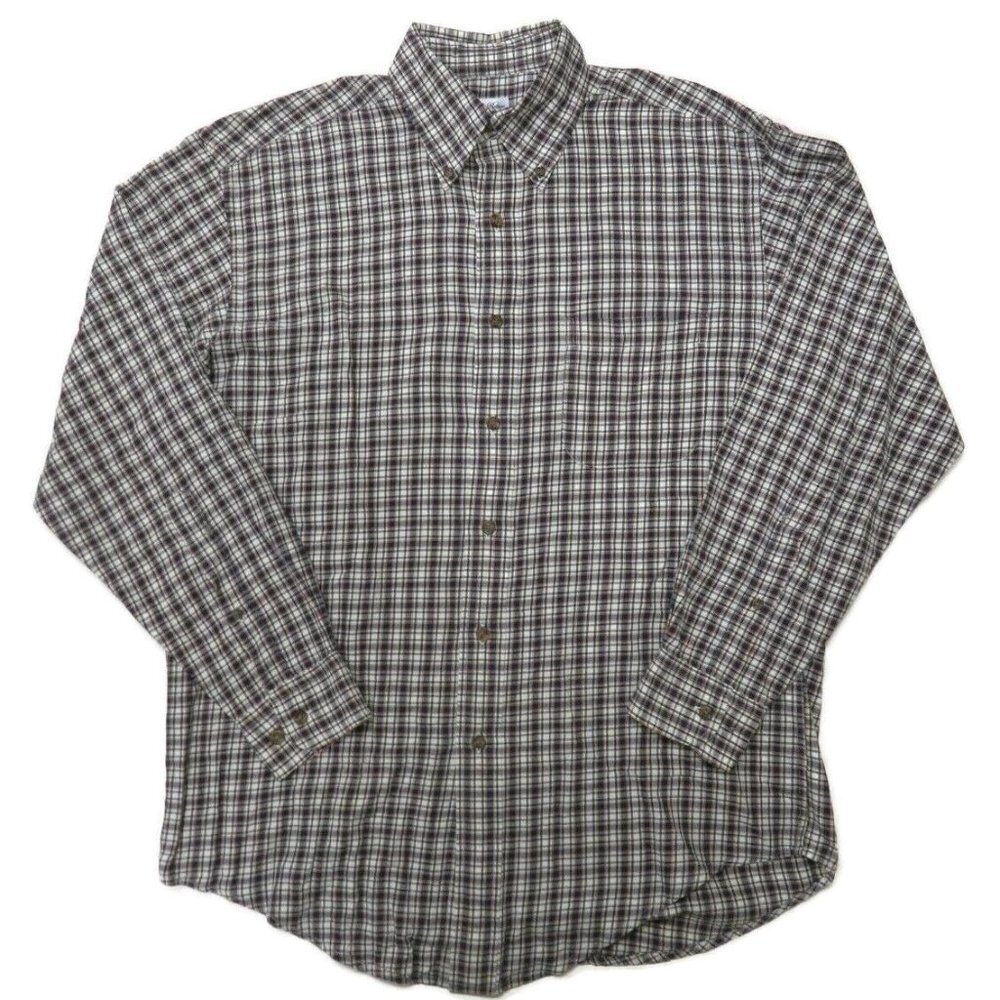 Brooks‎ Brothers Button Down Shirt Mens Small Plaid Sport Blue Green Long Sleeve